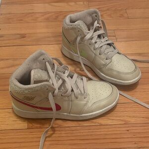 Jordan Kids Sneakers with Red and Green Accents